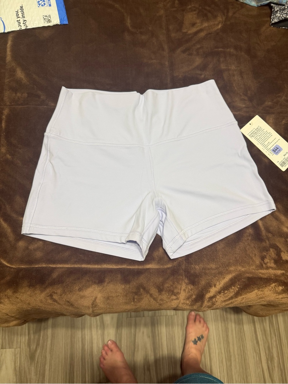 NWT woman’s size 14 Women’s High-Waist Active Shorts in Serene Blue
